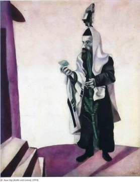 Marc Chagall Werke - Festtags Rabbi mit Lemon Zeitgenosse Marc Chagall